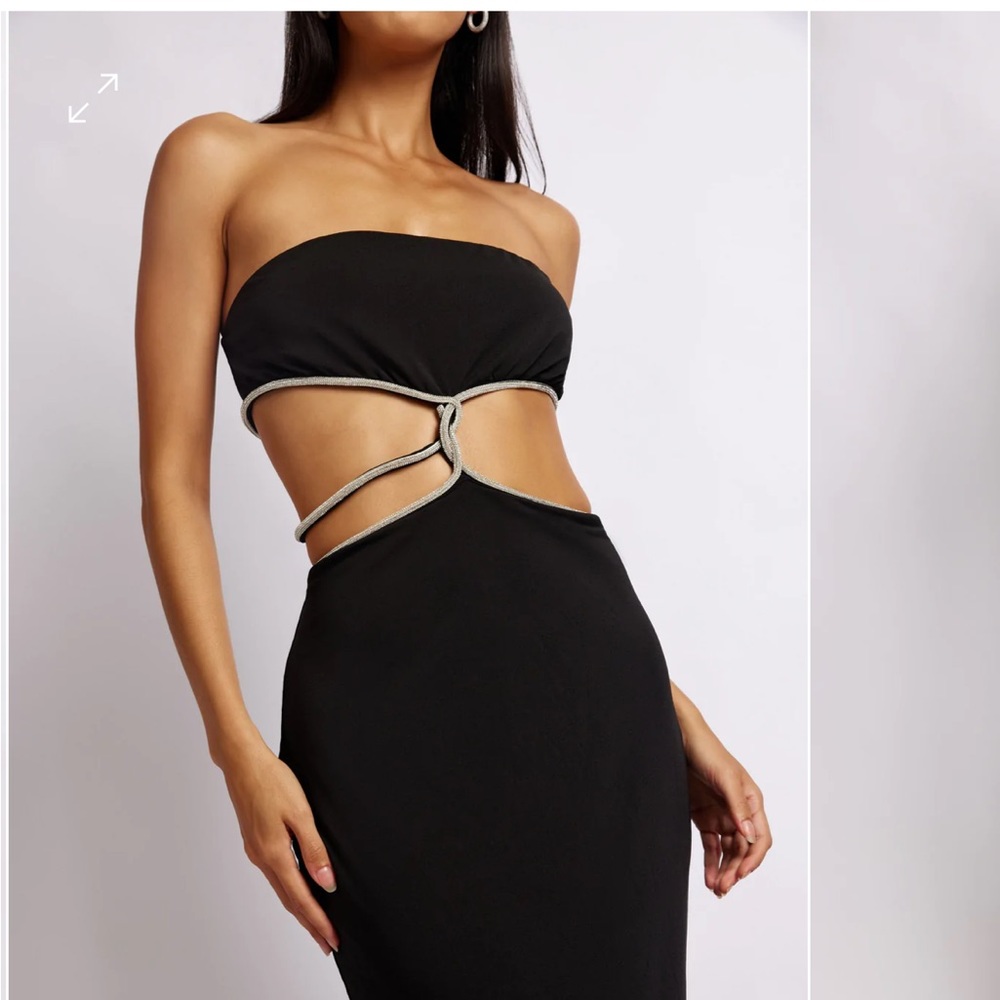 Meshki Diamanté strapless dress